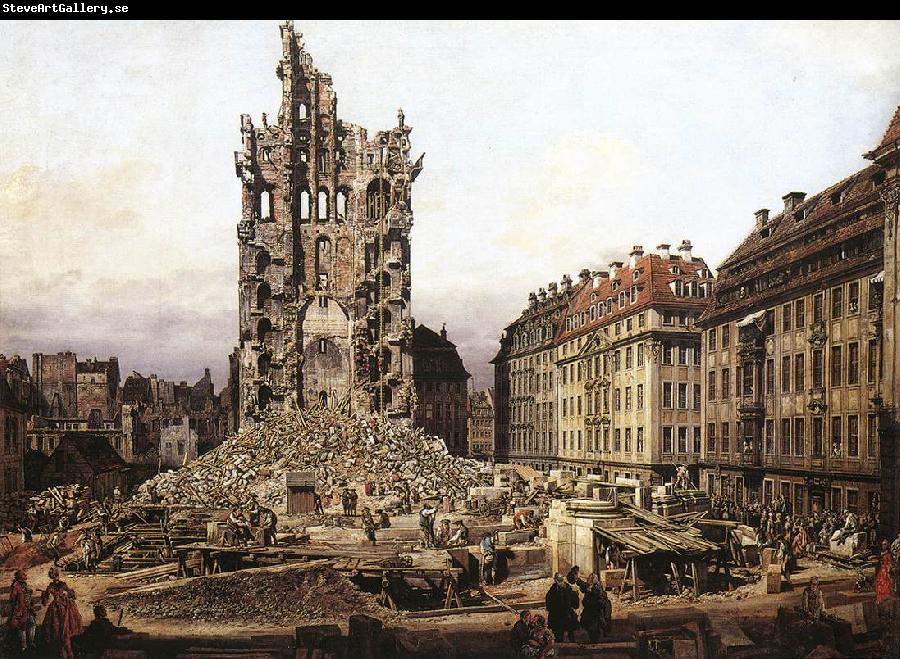 Bernardo Bellotto The Ruins of the Old Kreuzkirche in Dresden